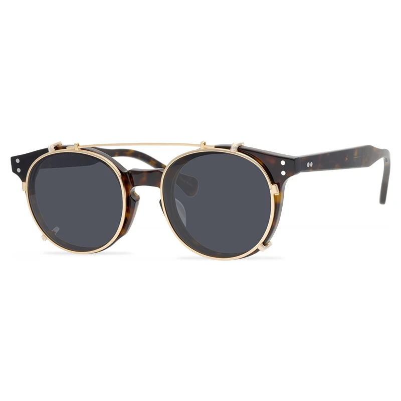 Clip Pe ochelari de Soare Lentile Polarizate Bărbați Femei Johnny Depp Ochelari Brand de Lux de Epocă Acetat de Rama de Ochelari de calitate Superioară
