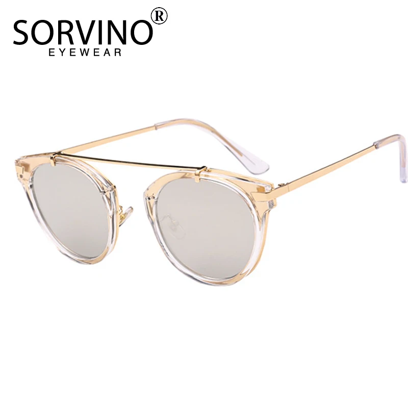SORVINO Nuante Vintage Pentru Femei de Lux Oglindă, Ochi de Pisica ochelari de Soare de Vară 2020 Brand Designer de Top Plat Rave Roz Ochelari de Soare P426