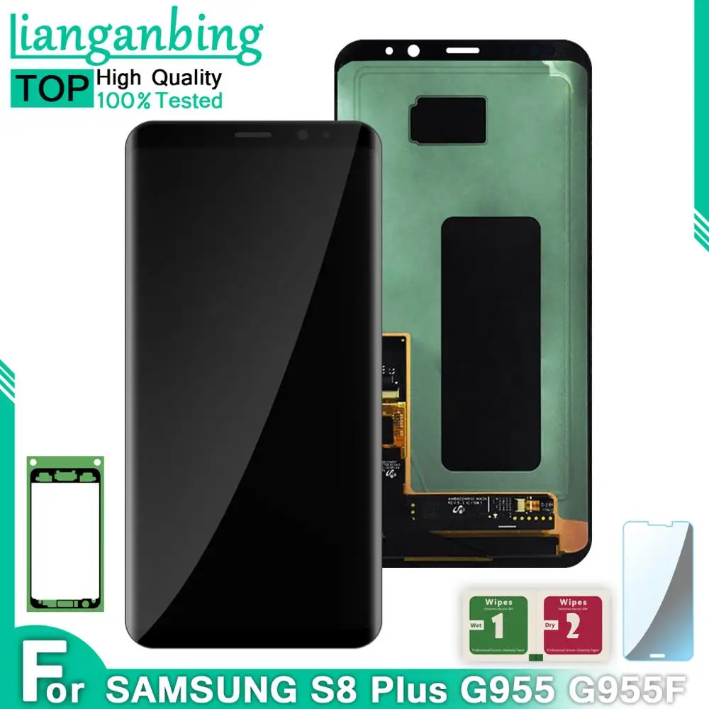 Super AMOLED LCD S8 Plus G955 G955F G955A G955T Display Testat de Lucru Atingeți Ecranul cu un Cadru de Asamblare Pentru Samsung Galaxy lcd