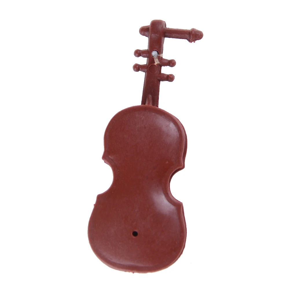 1 buc Instrument Muzical DIY 1/12 Papusi Casa din Lemn de Vioară cu Caz Suport din Plastic Mini Vioara Casa Papusa Artizanat