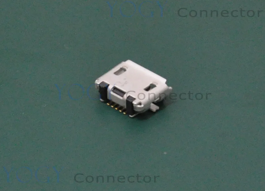 100buc/lot Feminin Conector Micro USB, 5pin SMD 2 picioare Fixe, utilizate în mod obișnuit în Tablet Pc-uri și telefoane mobile