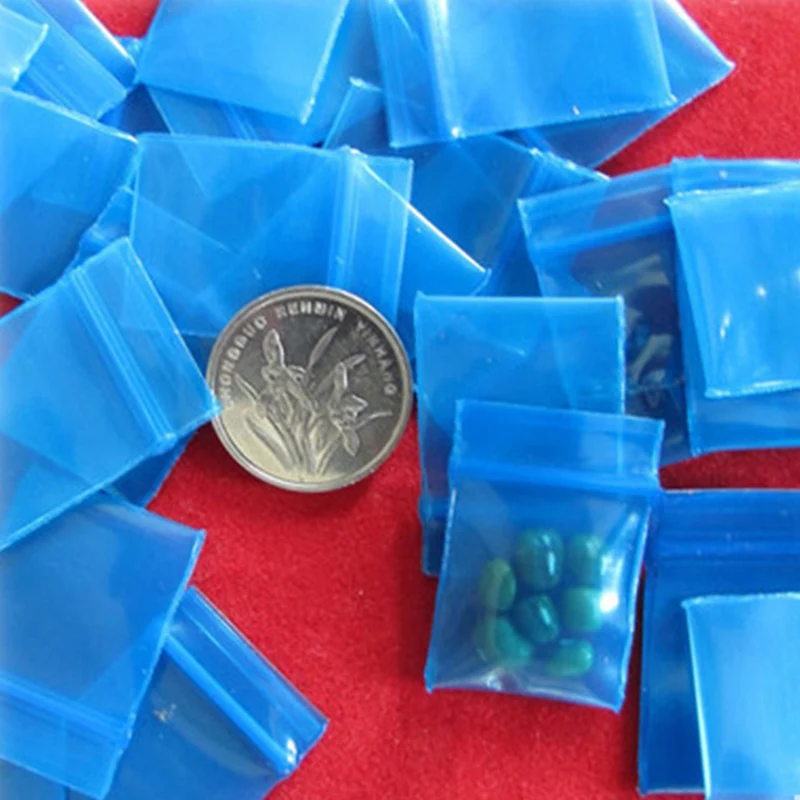100buc/Lot Mic de 4 cm*6cm Albastru de Blocare Zip Resigilabil Fermoar Prindere Sigiliu de Plastic Pachetul de vânzare cu Amănuntul Sac cu Fermoar Ambalare Ambalaj Punga