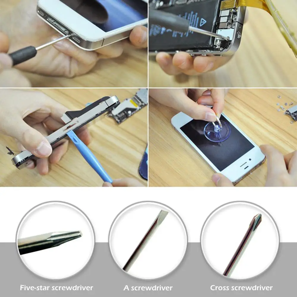 11 in 1 Smart phone, instrumentul de reparare kit de Telefoane mobile cu Ecran de Deschidere Trageți Instrumentul de Reparare pentru iPhone 4 4s 5 5s 6 6s 7 8
