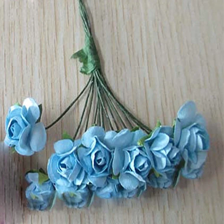 144 X Artificiale, Hârtie de Trandafir Flori de Nunta Ambarcațiuni Decor albastru