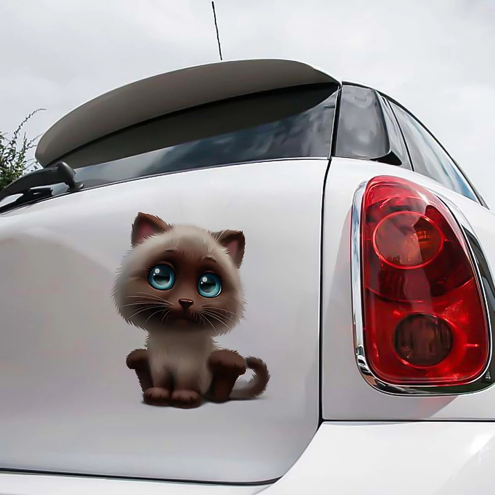 15 * 18CM Masina 3D Autocolant Reflectorizant Anime Amuzant Personalitate Kitty Autocolant Auto Acoperă Zero Autocolante Auto