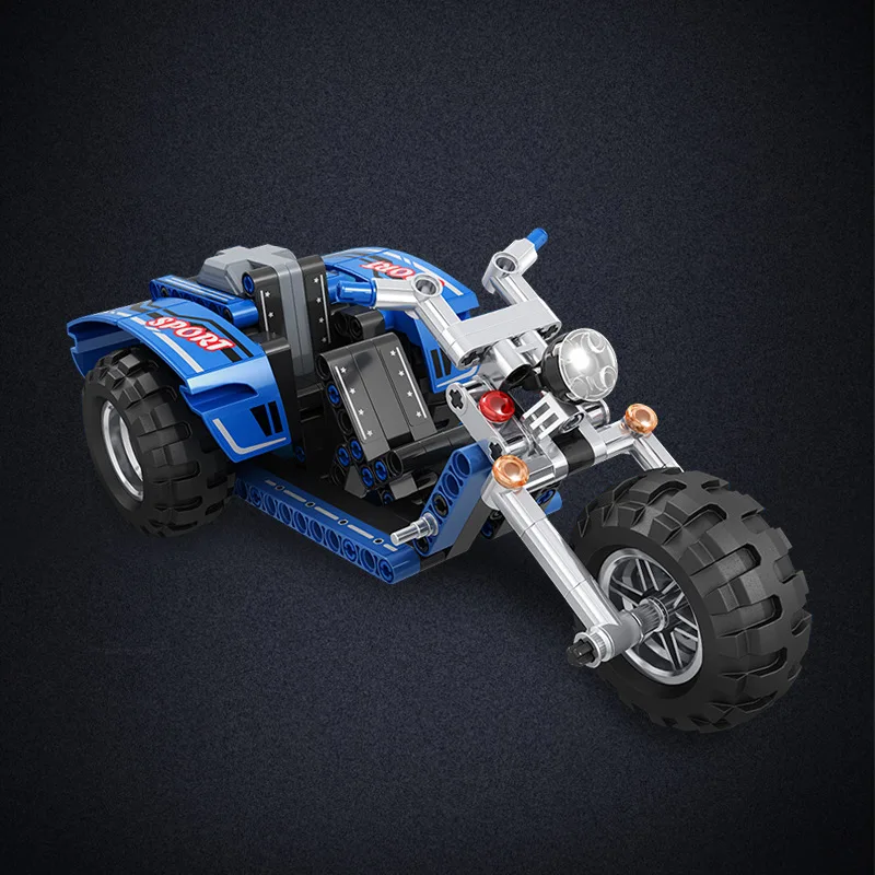 178pcs Technic Triciclu cu Motor de Motocicletă de Model Blocurile Orașului Vehicul MOC Motocicleta Cărămizi Truse de Jucarii pentru Copii