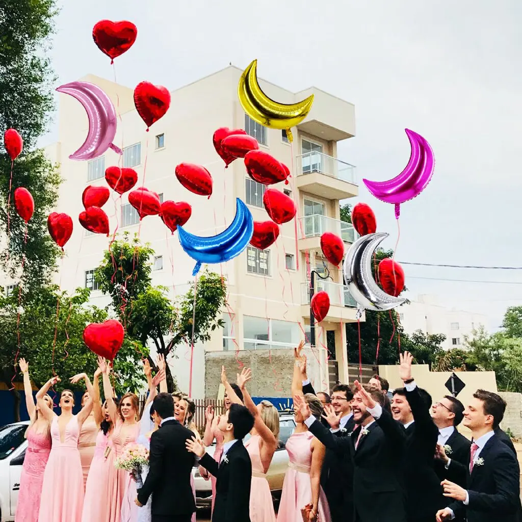 1buc 4D Diamant Baloane Folie Luna Baloane Decoratiuni de Nunta Gonflabile Petrecerea de Ziua Balon cu Heliu DIY Consumabile Partid