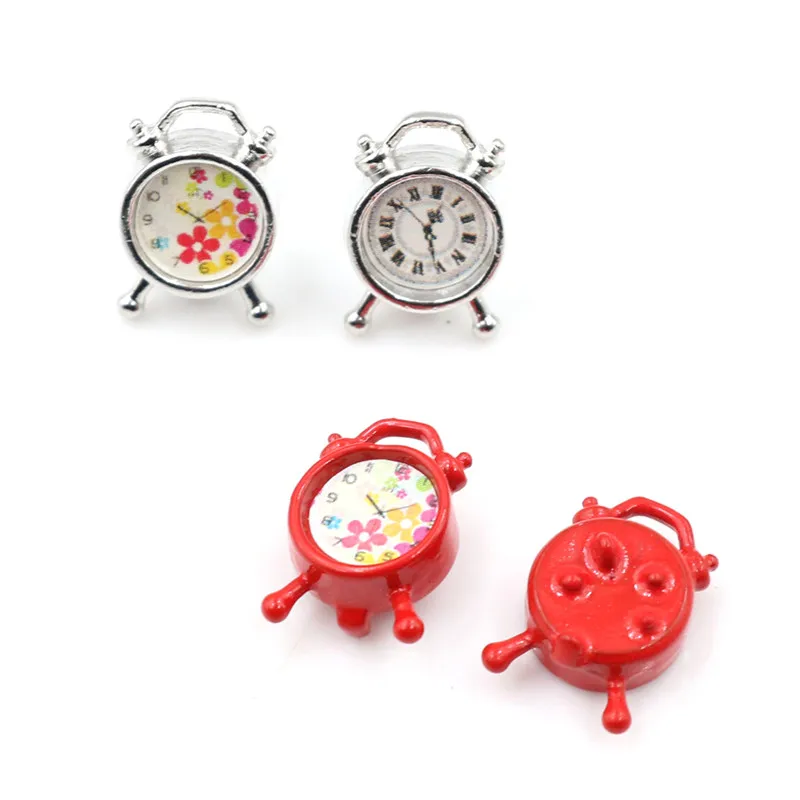 1buc culoare aleatorii DIY păpuși Mini ceas in Miniatura, 1:12 Casă de Păpuși dormitor, Camera de zi Accesorii Mobilier Aliaj