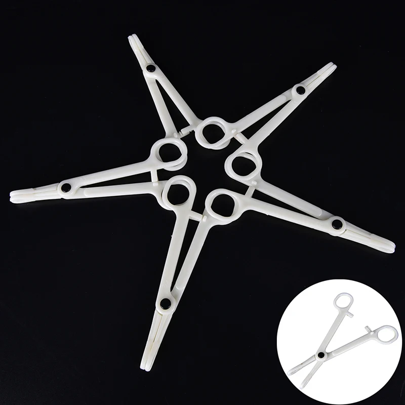 1buc Piercing Consumabile Instrument Clemă Unică folosință din Plastic cu Fante Rotund Forcep JB