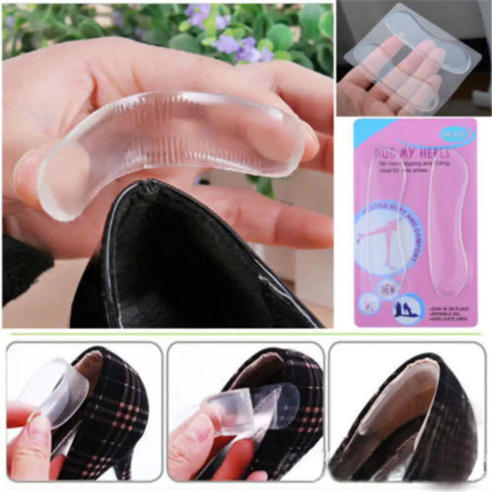 1Pair Silicon Branțuri pentru Pantofi Anti-Alunecare Gel Tampoane Picior de Îngrijire Protector pentru Toc Frecare pernite Pantofi Tălpi Introduce