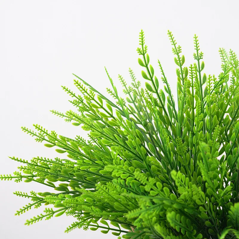 2 Plante Artificiale Iarbă Verde Buchet de Plastic Fals Plante Decor în aer liber Artificiale Iarbă pentru Nunta Acasă Decorare Masa