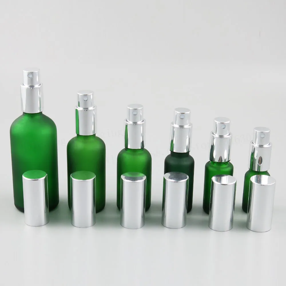 200 x 100 ml 50 ml 30ml 20 ml 15 ml 10 ml de unică folosință Îngheț sticlă Verde sticlă de parfum 1oz 1/2oz 1/3oz Cosmetice Green Mist Pulverizator