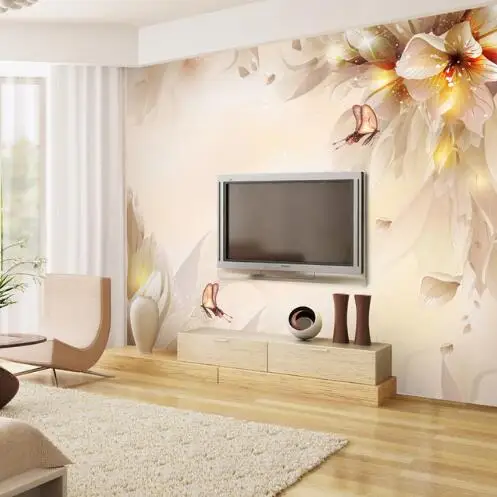 2016 Nou Floral Elegant Floare Murală Tapet Tapet 3d fără Sudură de Mare pentru Baie Living Dormitor Art Decor