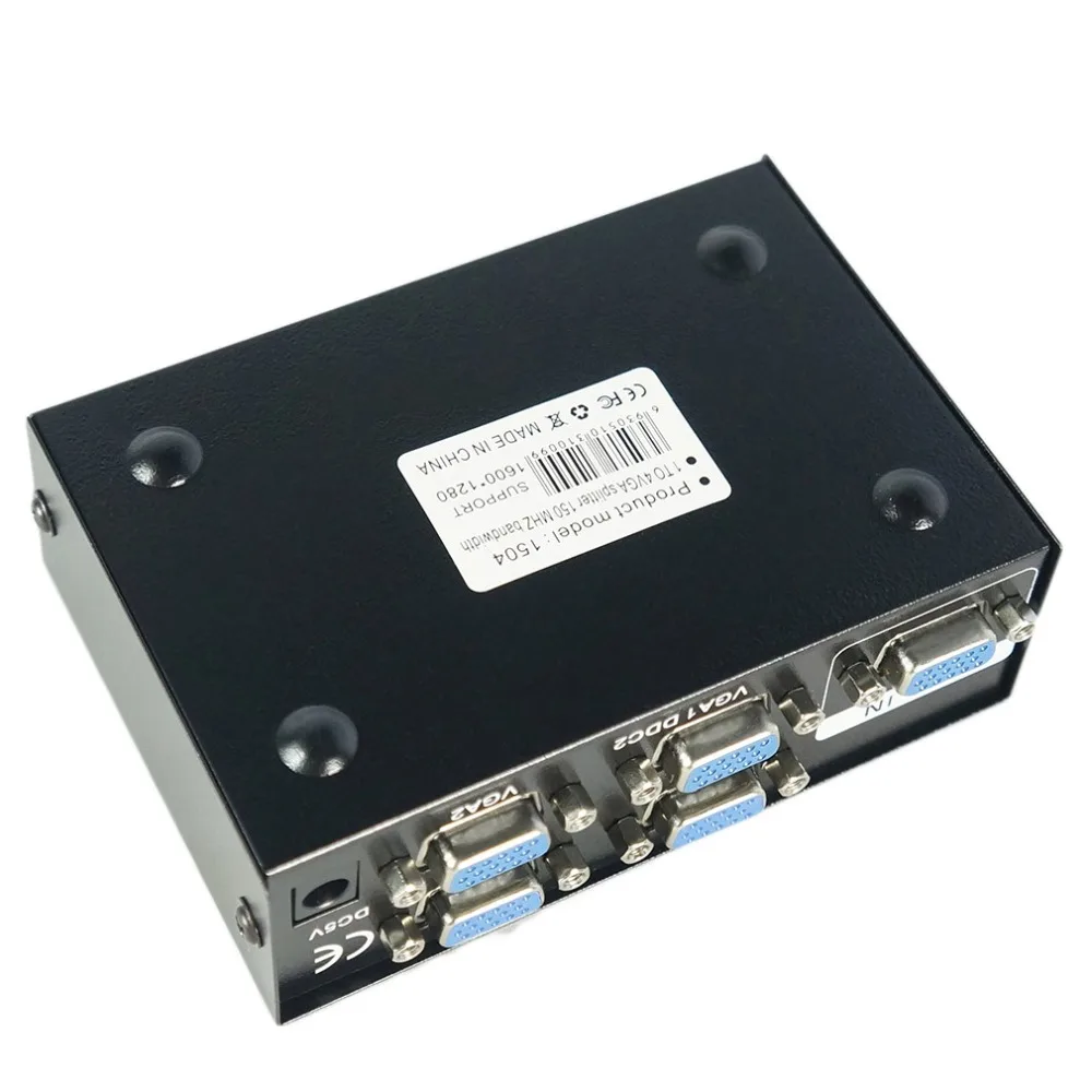 2017 mai Noi 150MHz 4 Port Monitor Switch VGA SVGA Video Splitter Box Adapter USB Alimentat