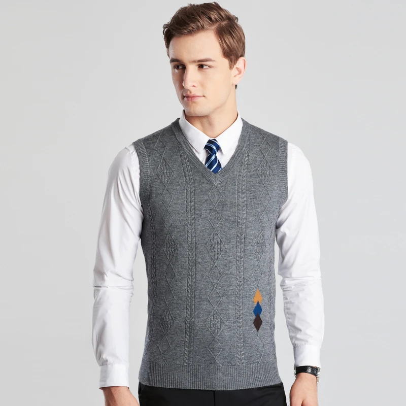 2018 Mens vesta pulovere Pulovere casual, stil de lână tricotată de bărbați fără Mâneci Pulovere