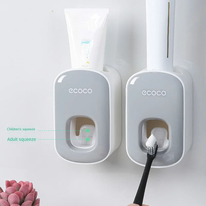 2020 italiană Coco baie unghii-free perete dublu-scaun Automat pasta de dinti suport pentru oamenii lenesi Noi
