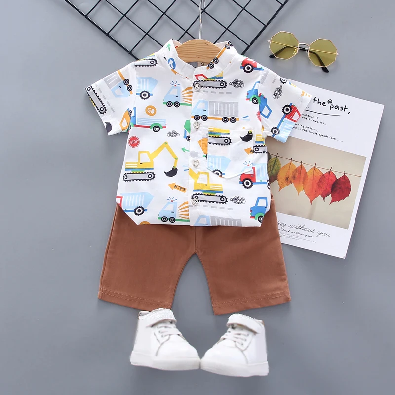 2020 Nou Stil de Vara pentru Copii Seturi de Îmbrăcăminte Topuri pantaloni Scurți Set Baieti Fete tricou+ Pantaloni Sport Costum de Haine pentru Copii q