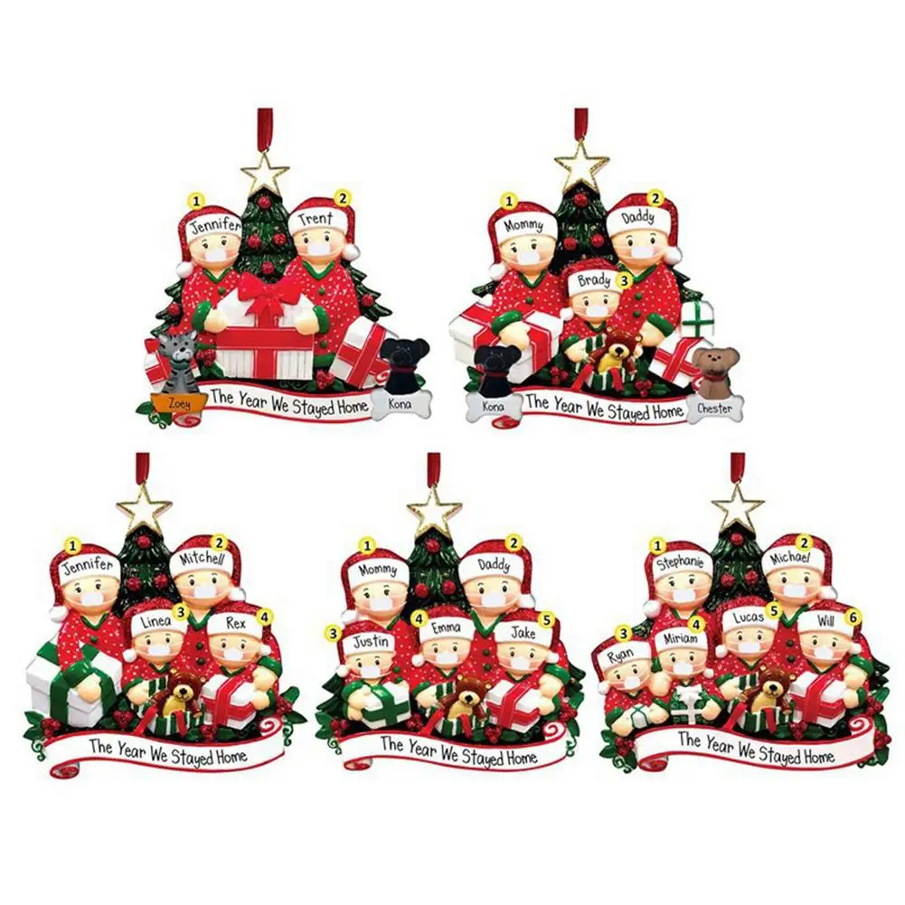 2020 Ornament de Crăciun DIY Personalizate Survivied Familie Pom de Crăciun Pandantive Unice, Inovatoare Agățat Papusa Decoratiuni