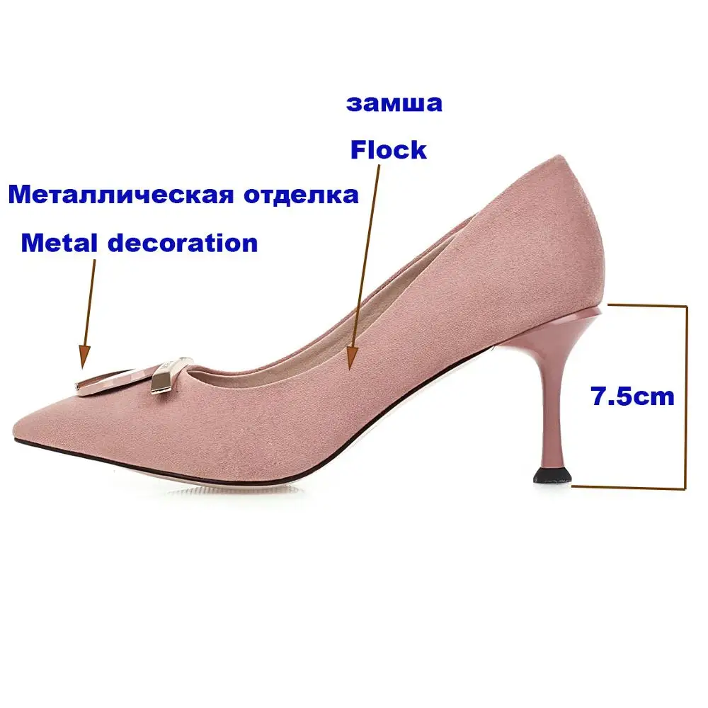 2020 Primăvară Nouă Stilet Tocuri Inalte Pompa De Pantofi A Subliniat Deget De La Picior Metal Decor Petrecere Sexy Pantofi Femei Negru Roz Turma Mary Janes