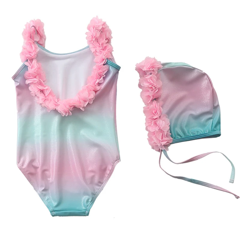 2021 Nou Copil copil Copil Fete costume de Baie dintr-O bucata Drăguț Floare Curea de Costume de baie Costum de baie de Vară fara Spate Drăguț Bikini