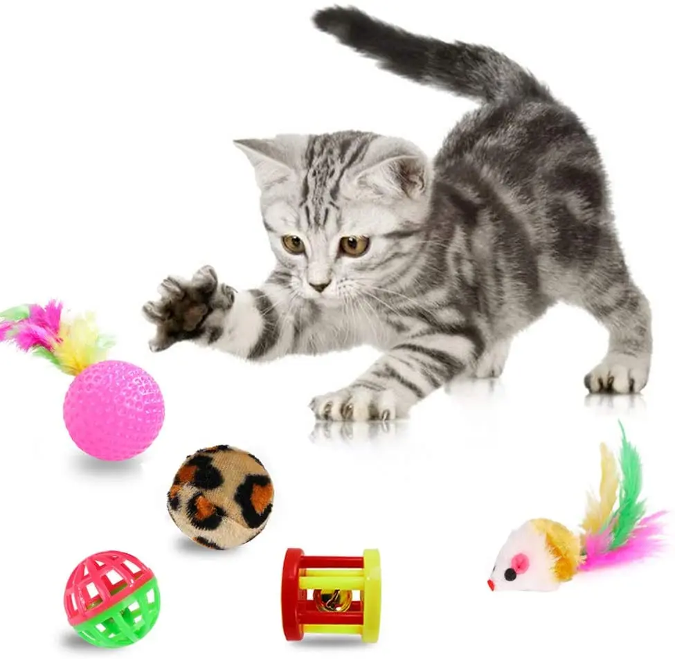 21Pcs Jucării Pisica Pisoi animale de Companie de Distracție Interactive, Jucarii ,Tunel Bile de Pește Pene Teaser Bagheta Soareci de Jucarie pentru Pisica Catel Kitty Drosphipping