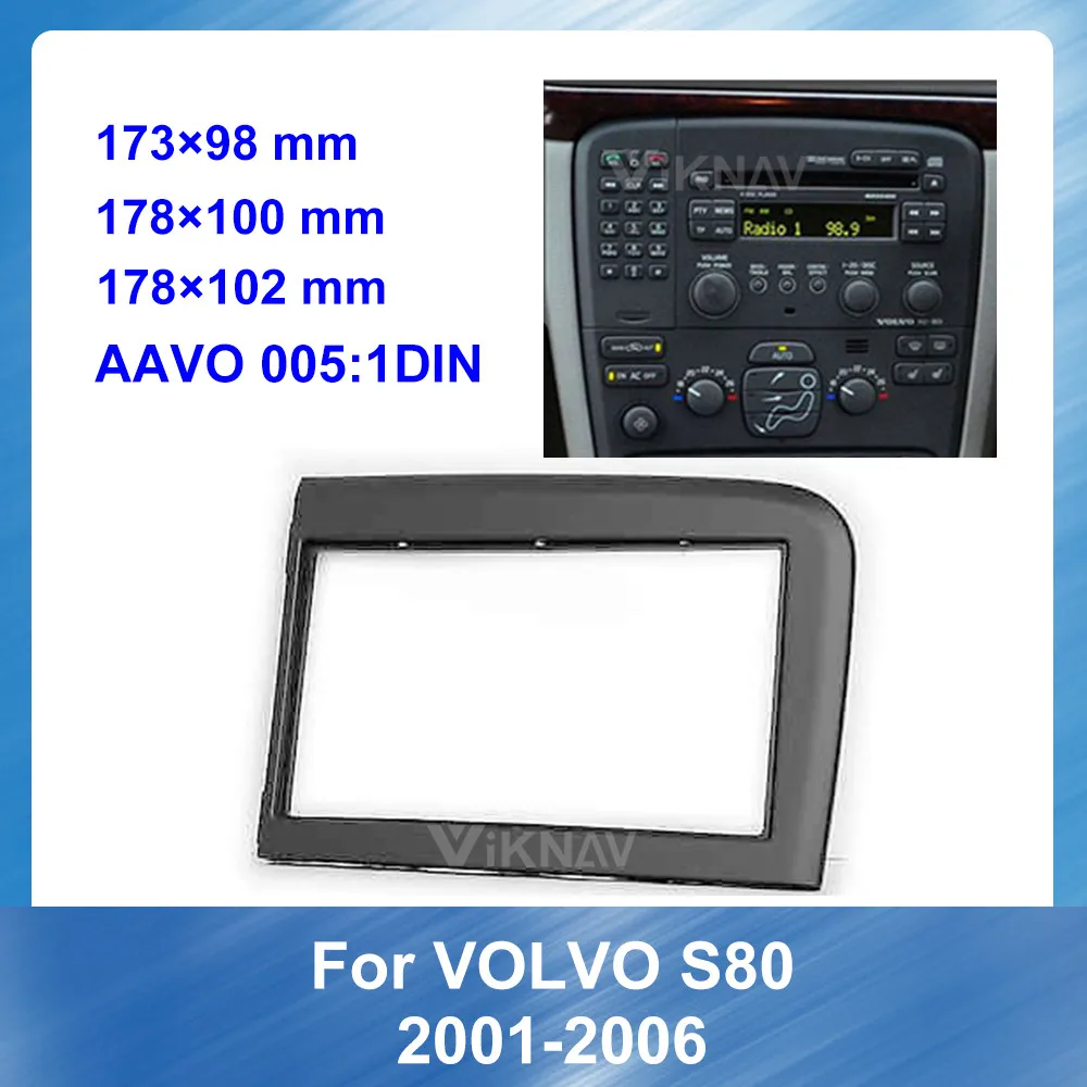 2DIN Stereo Auto DVD Radio Fascia pentru VOLVO S80 2001-2006 Player Audio Panou Adaptor Cadru de Bord Mount Kit-ul de Instalare