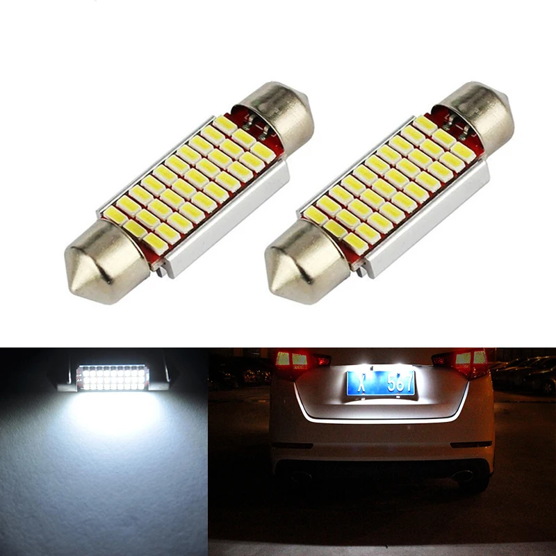 2x Canbus LED Bec C5W C10W 36mm 3014SMD 27leds Auto Lampă cu Led-uri Auto de Interior Dome Harta Lumină de inmatriculare