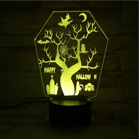 3D Lampa de Halloween cel Mai bun Cadou pentru Festivalul de Cadou pentru Birou Decor Luminos Bază de Senzor Tactil Personalizate Lumina de Noapte Led Lampă