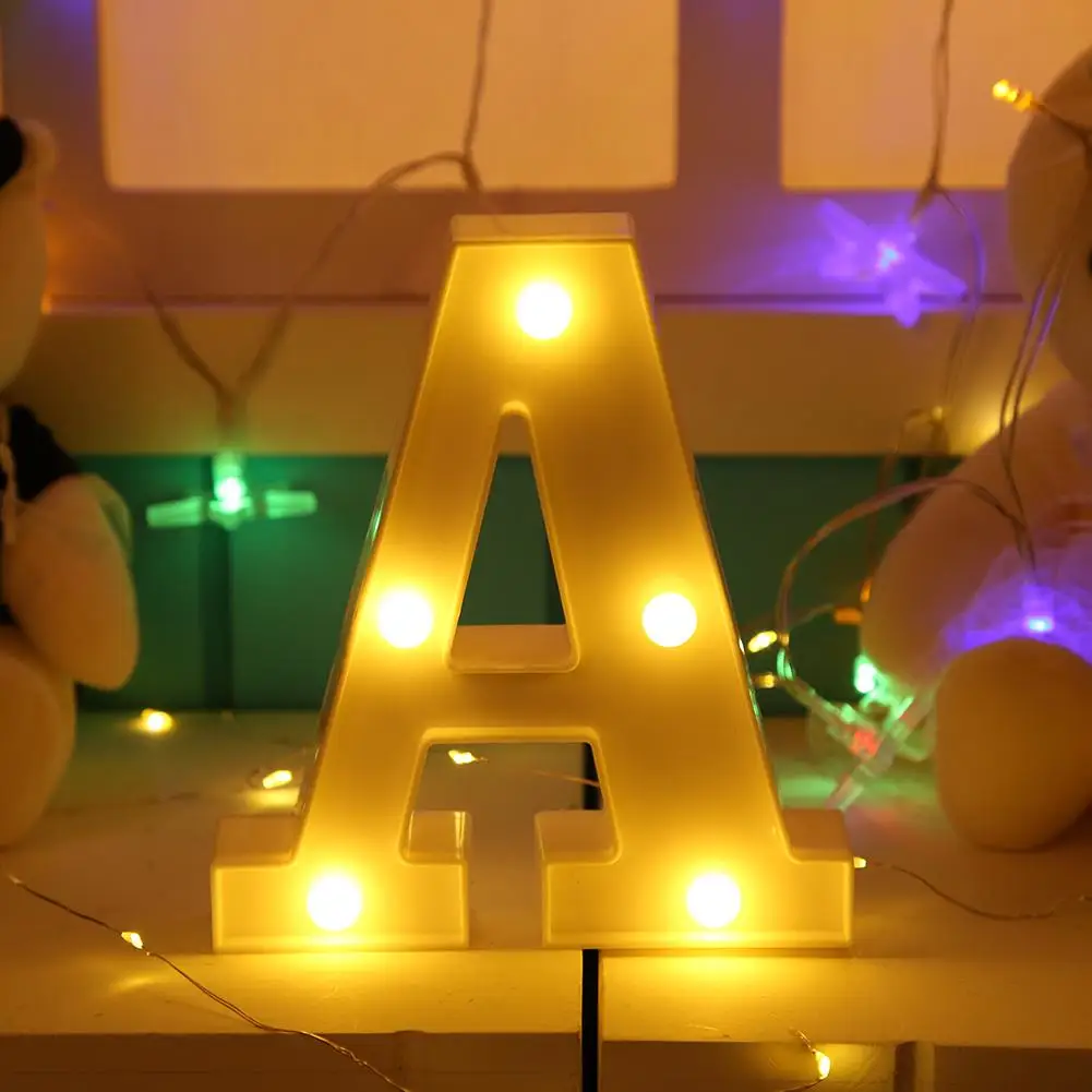 3D LED Lampă de Noapte 26 Scrisoare Marquee Semn Alfabetul Lumina de Perete Agățat Lampă de Interior Decor Petrecere de Nunta a CONDUS Lumina de Noapte Droship