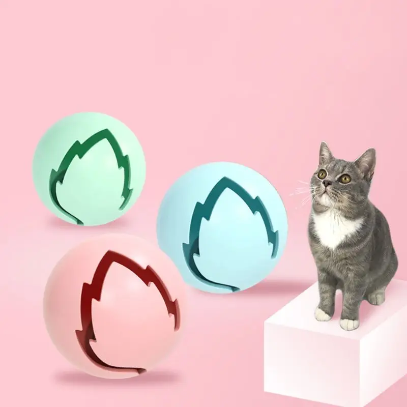 3Pcs/Set Pisica Flash cu Mingea de Lumina Catnip Bell Ball Interactive Pisoi Exercițiu Jucarii