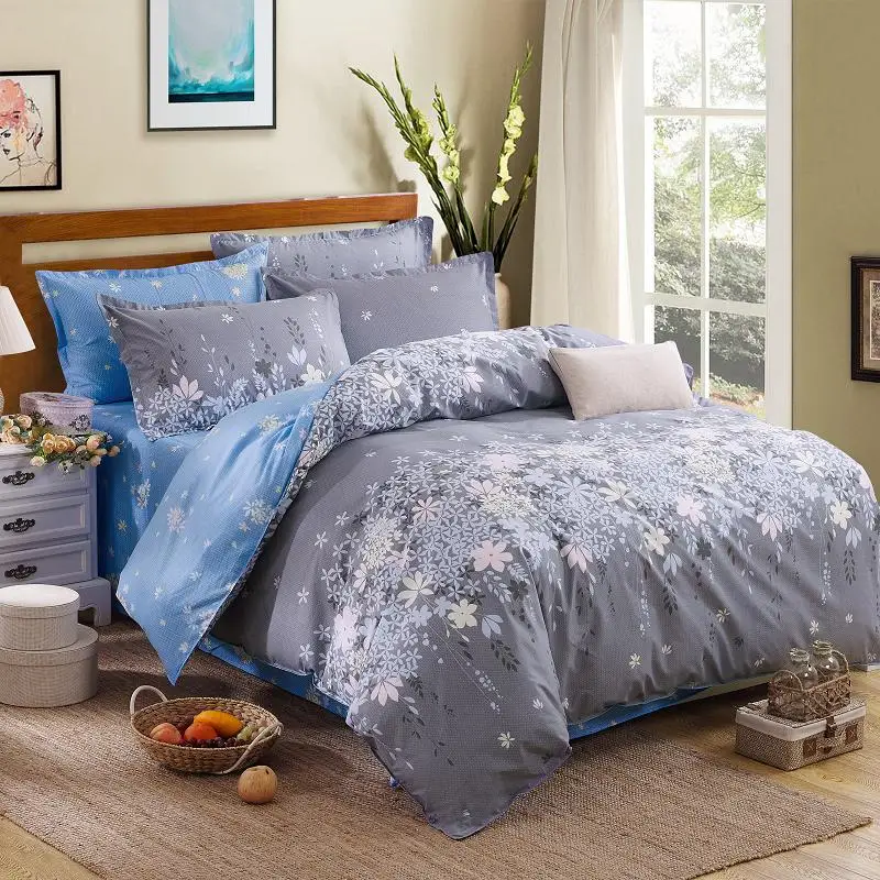 5 dimensiunea pasăre verde set de lenjerie de pat duvet cover set de lenjerie de pat set coreean cearceaf de pat +plapuma +fata de perna roz lenjerie de pat set lenjerie de pat