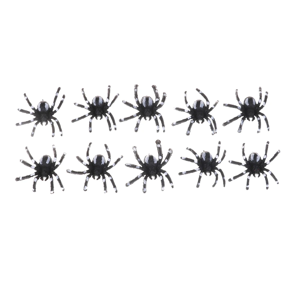 5pcs/lot 4.5 cm Negru Mic de Plastic Fals Spider Jucării Noutate Glumă Amuzant Glumă Realist elemente de Recuzită de Halloween Decorative Păianjeni