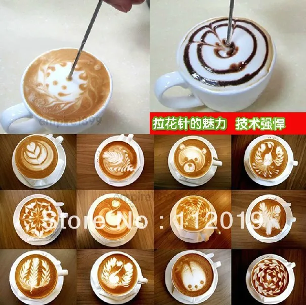 5pcs/lot Nou oțel Inoxidabil Cafea Latte Art PEN Cafea Espresso, cappuccino, cafe Decor instrument de Cafea model Rod