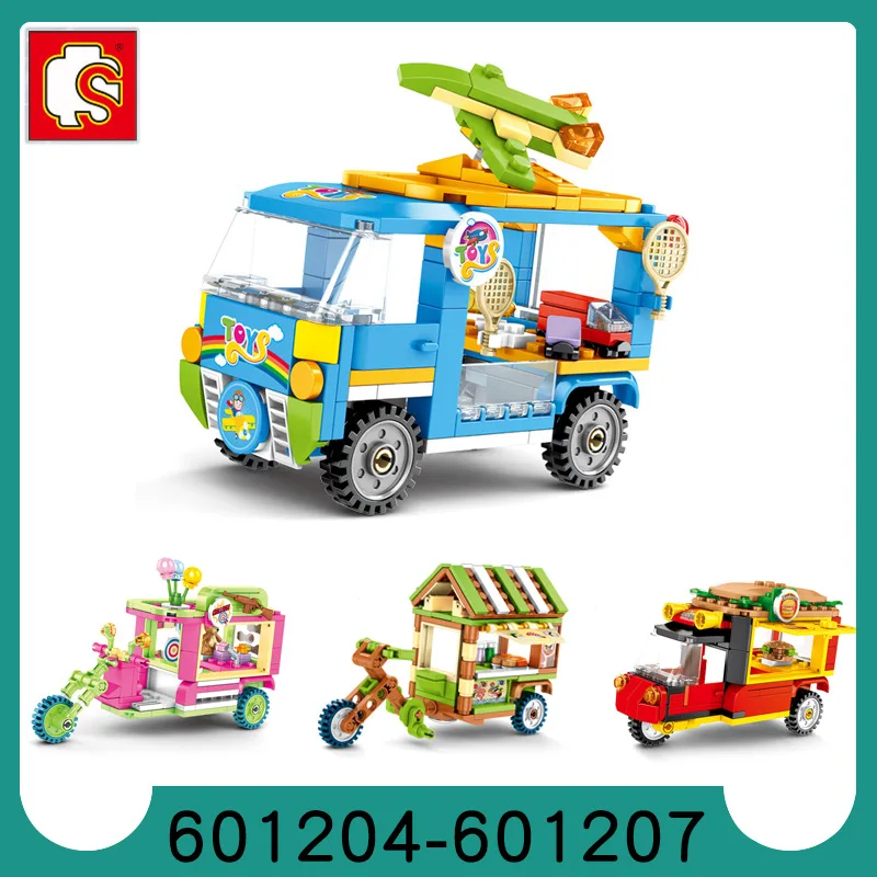 601204 Street View Serie Masina Tricicleta Blocuri de Constructii pentru Copii de Învățământ Asamblare Jucarii