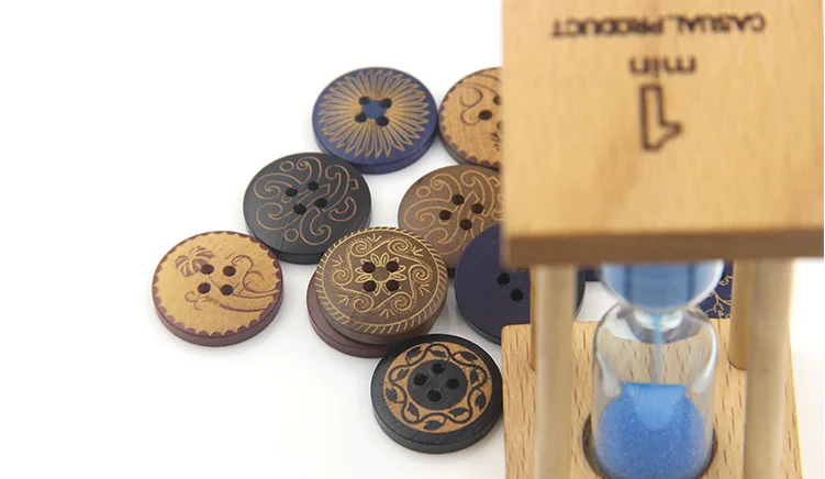 6pcs/lot Lemn buton catarama model Vintage din lemn buton de patru-ochi buton buton strat copil pulover butonul de 20mm
