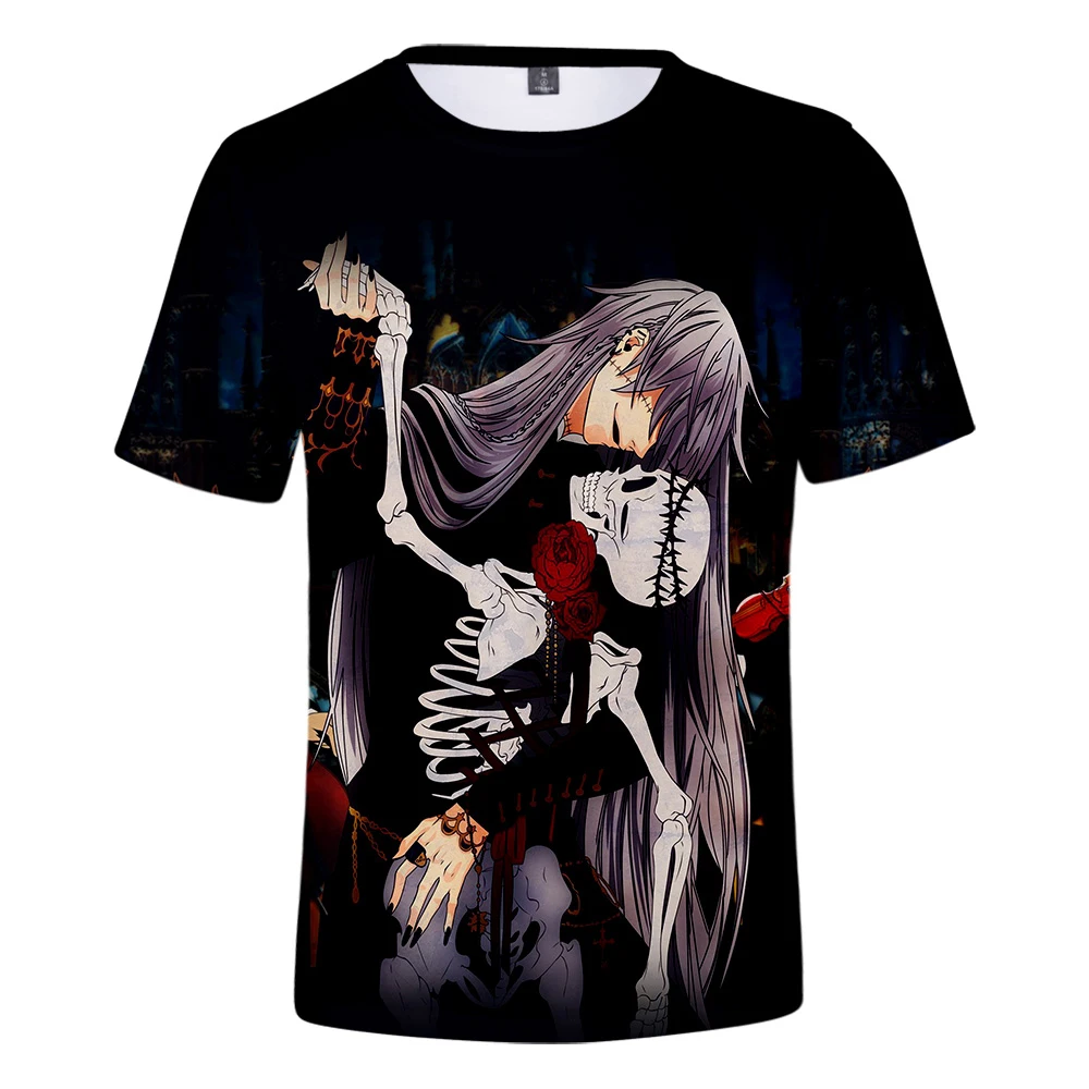 Aikooki New Black Butler 3D Tricou Barbati/Femei Populare Casual Harajuku Anime T shirt de Imprimare 3D Black Butler Scurte T-shirt de Sus