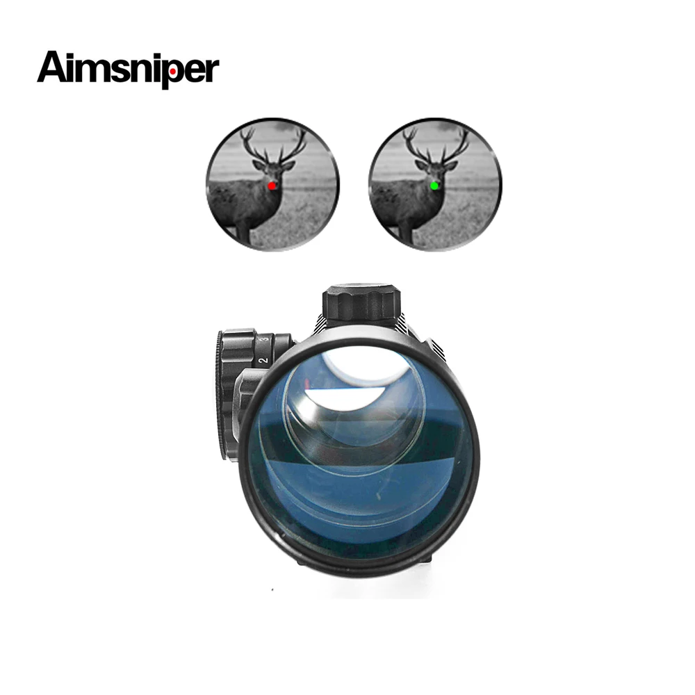Aimsniper 2x40 Reflex Rosu Verde Punct de Vedere Tactic Optic de Aplicare Pușcă De Vânătoare 11 20mm Rail Mount aplicare cu Os de Pește Airsoft