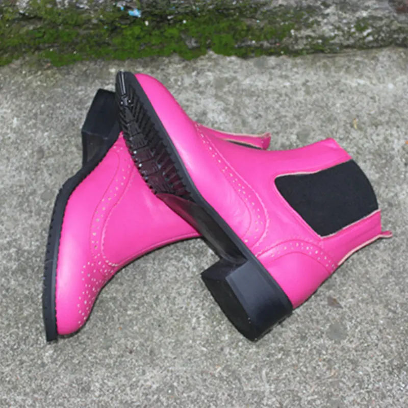 Autentice Din Piele De Primăvară Femei Cizme Elastice Singur Cizme Toc Gros Cald Rotund Toe Boots Pentru Femei 34-43 Cizme Din Piele