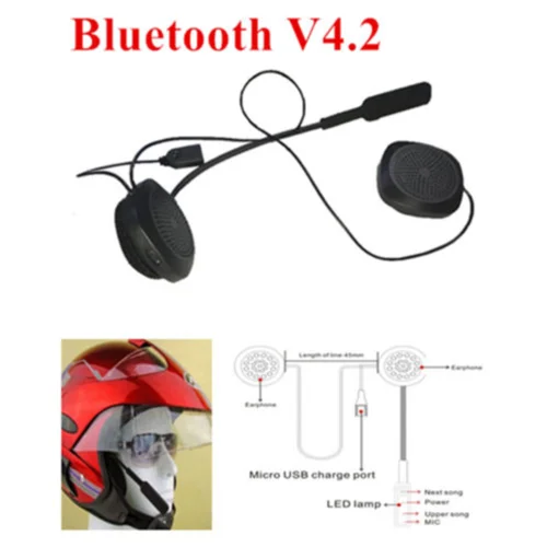 Bluetooth 4.2 De Motociclete Căști De Motocicletă Interfon Interfon Fierbinte Căști