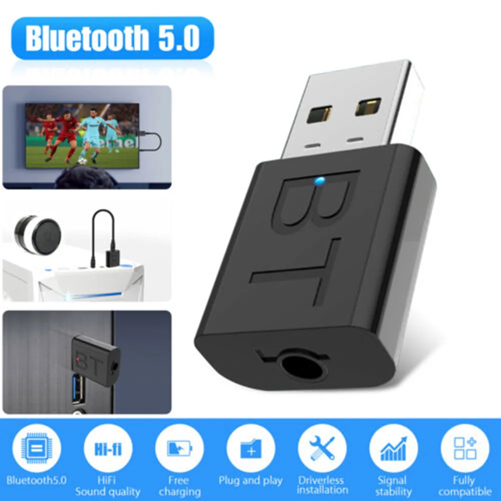 Bluetooth 5.0 Transmițător Receptor Audio Adaptor Wireless Portabil 3.5 mm TV Stereo KQS8