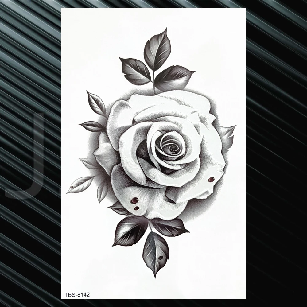 Bujor Mare De Flori Tatuaje Temporare Pentru Femei Fete Mandala Henna Tatuaj Cu Trandafir Camellia Pandantive Impermeabil Tatuaj Talie Banderole