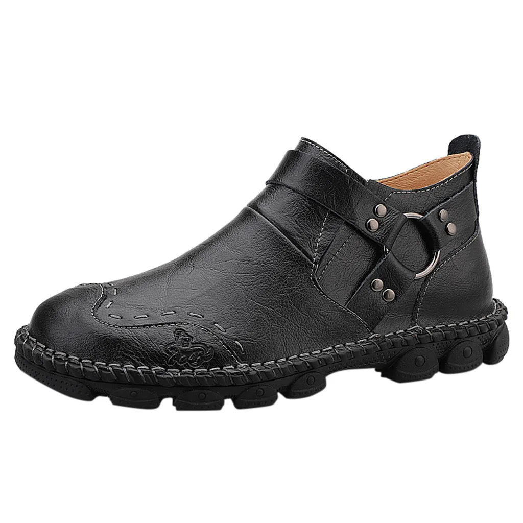 Bărbați de Mari Dimensiuni Pantofi Casual Stil Britanic cusute de Mână Acasă Excursie de Călătorie Casual Pantofi pentru Bărbați Leneș Confortabil Pantofi#g30