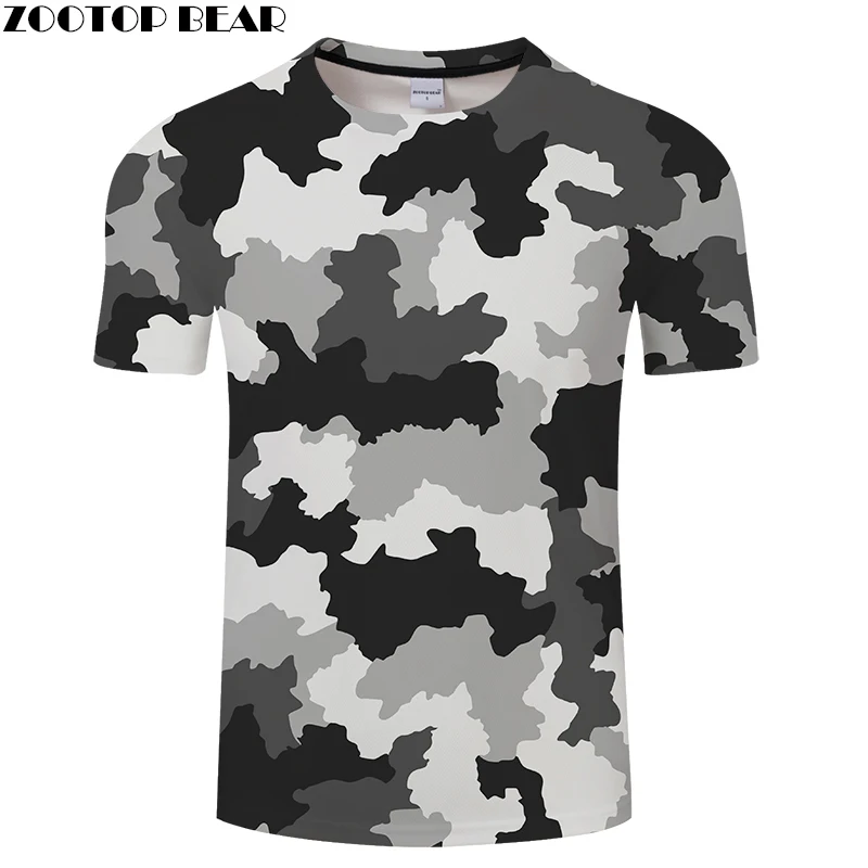 Camo Bărbați 3D tricou Masculin tricou de Vara T-Shirt Casual Tricouri Maneca Scurta, Topuri Groot Streatwear Lovit de Culoare DropShip ZOOTOPBEAR