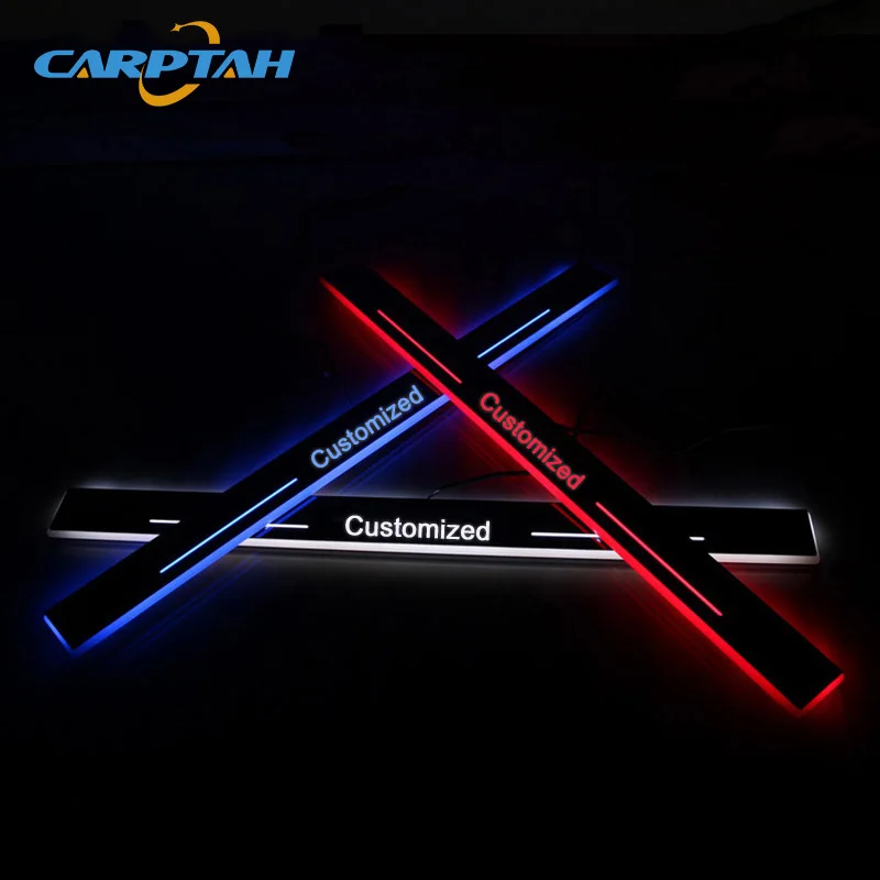 CARPTAH Tapiterie Auto Pedala Părți Exterioare LED Pragului de Ușă Scuff Placa Cale Dinamică Streamer lumina Pentru Toyota C-HR CHR 2016 - 2018