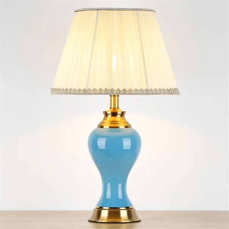 Chineză modernă Vaza Design Ceramic Lampă de Masă pentru Foaier Pat Cameră Apartament Birou Lumină H 60cm 1932