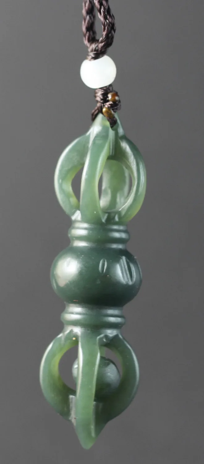 Chineză naturale hetian jad sculptat manual hetian jad pandantiv 2.1 inch