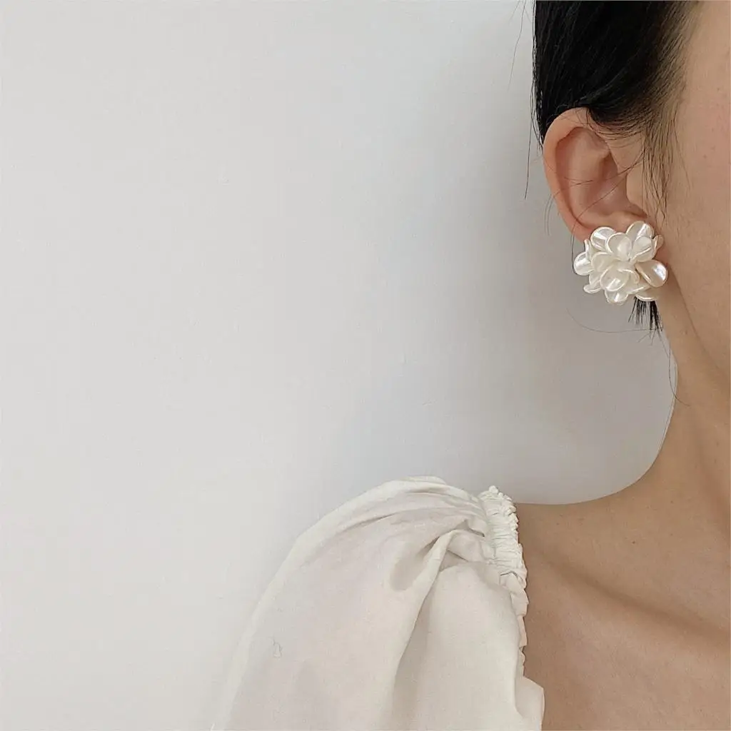 Chowlee Web Celebritate Cu S925 Coreea De Sud Stil Cald Stereo Buchet De Flori Earstuds Super Zână De Moda Bijuterii De Vacanță
