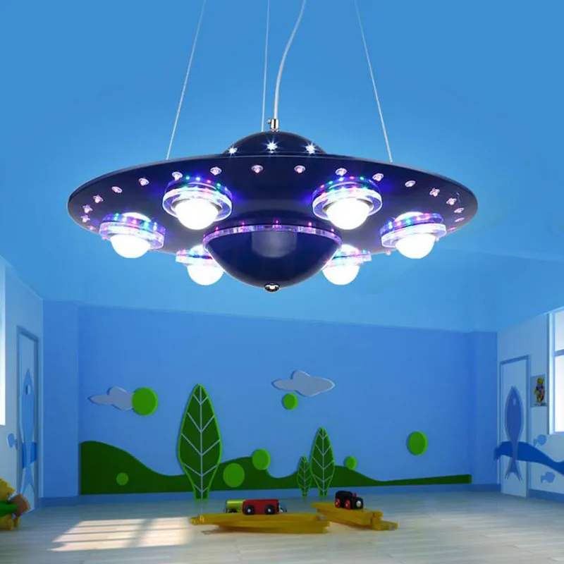 Copii lampa de dormitor băieți și fete cameră de lampa creative farfurie zburătoare extraterestră candelabru lampă de decorare camera pentru copii desene animate
