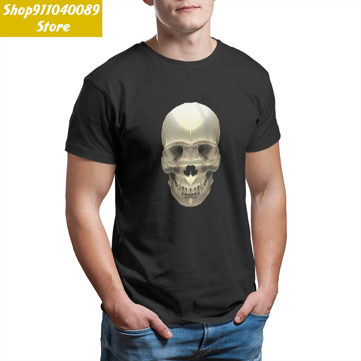 Craniul T-Shirt en-gros Haine Amuzante Cupluri de Potrivire Kawaii Maneci Scurte Plus Dimensiune Îmbrăcăminte 13000