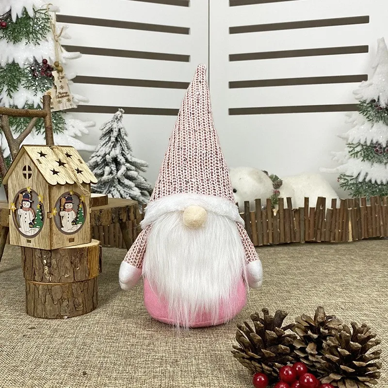 Crăciun Lână Tricotate Pălărie Gnome Cadouri Shopwindow De Decorare Pentru Copii Cadou Handmade Třmte Papusa De Plus, Decor Acasă